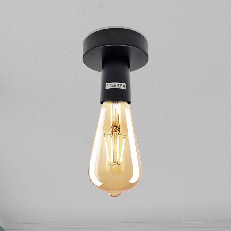 Marjory Flush Mount, Vintage Black, Yes