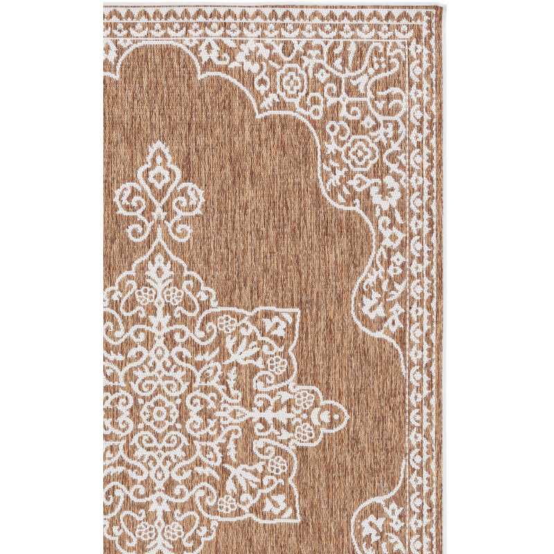 Villante Performance Performance Oriental Indoor/Outdoor Area Rug, Square 6'7"
