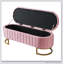 Banc de rangement rembourré avec pieds capitonnés en métal
