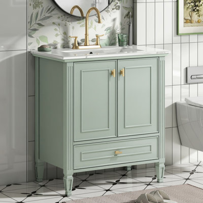 Bathroom Vanity with Ceramic Sink