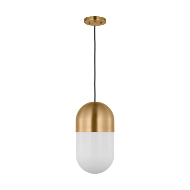 Foster Medium Pendant, Satin Brass