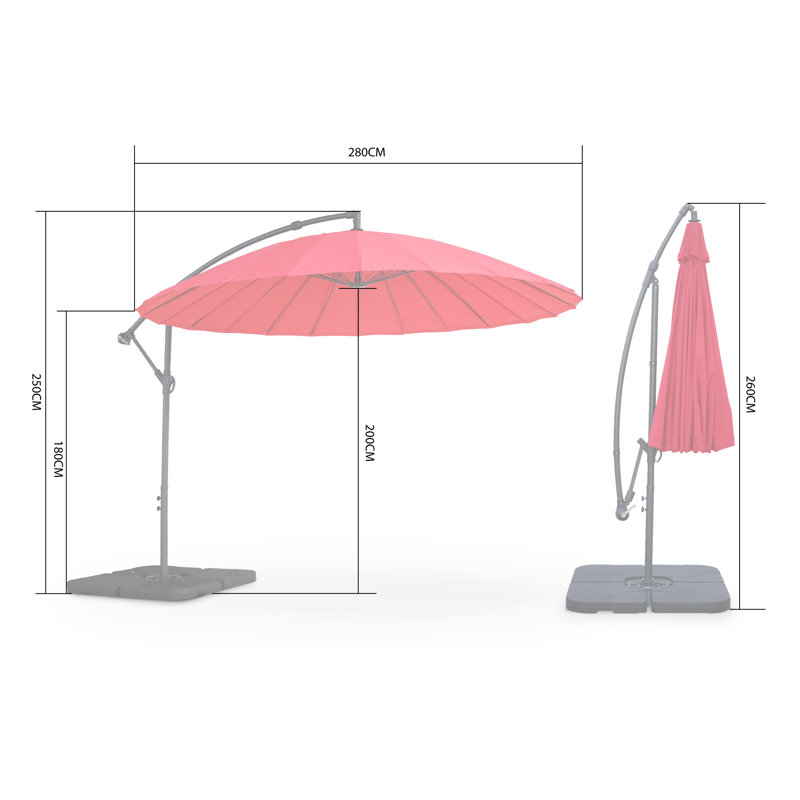 Conti 280cm Cantilever Parasol, Sand
