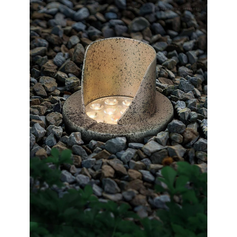  Integrated LED Aluminium Well Light, Pebble Gray