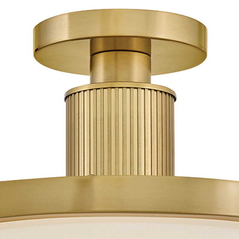 Hinkley Kieran Semi Flush Mount, Lacquered Brass