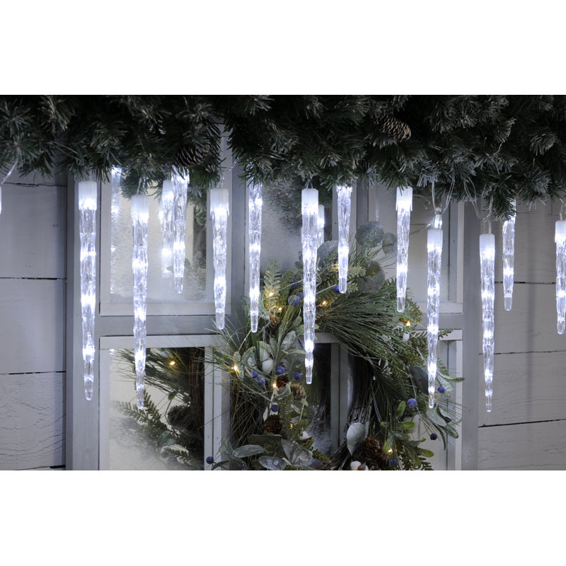 LED Indoor / Outdoor Icicle Lights, White/Warm White