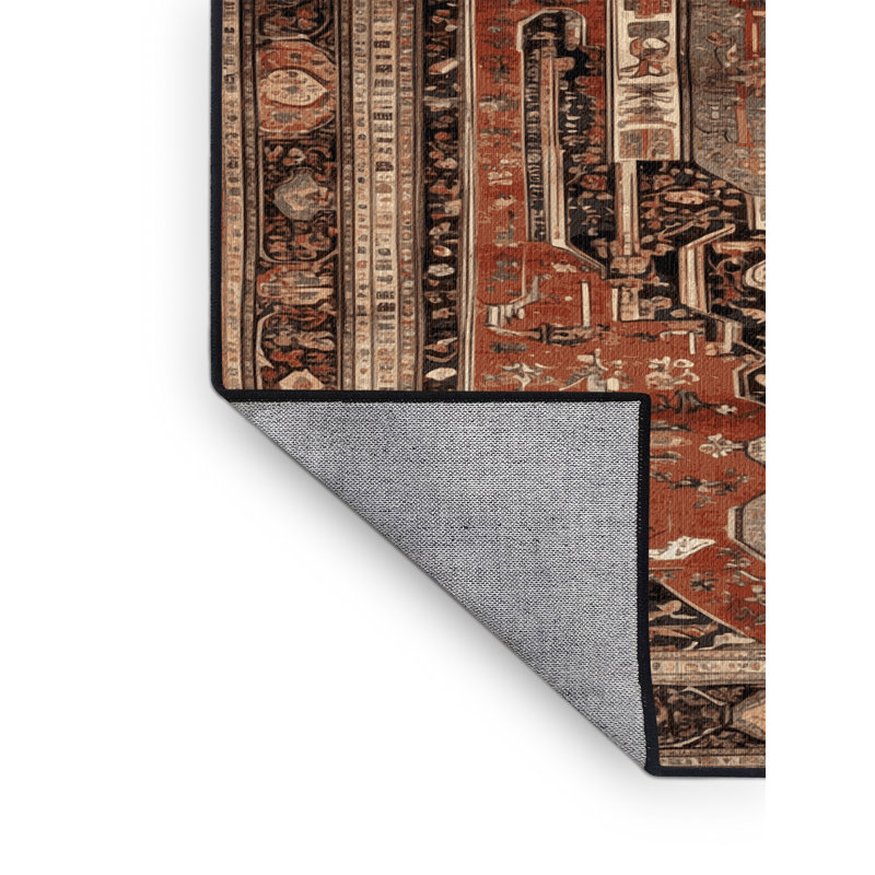Tapis brun lavable à la machine, Carré 4 pi