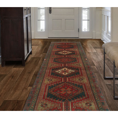 One-of-a-Kind 2'10" X 9'7" 1980s Runner Wool Area Rug in
