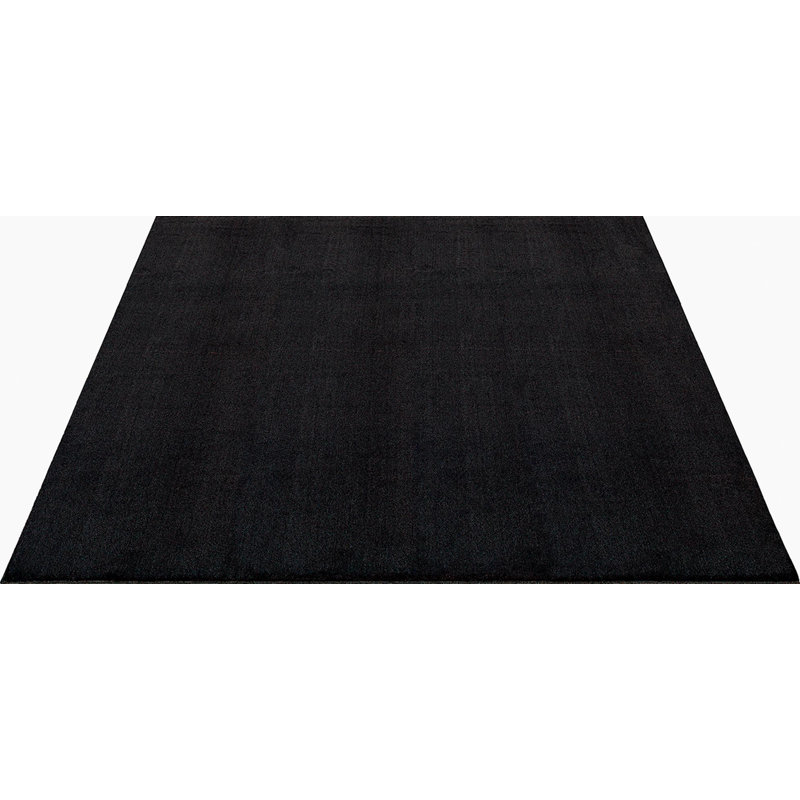 The Carpet Relax - Modern Rug, Fluffy, Short Pile, Non-Slip Underside, Washable up to 30°C, Super-Soft, Fur Look, Black