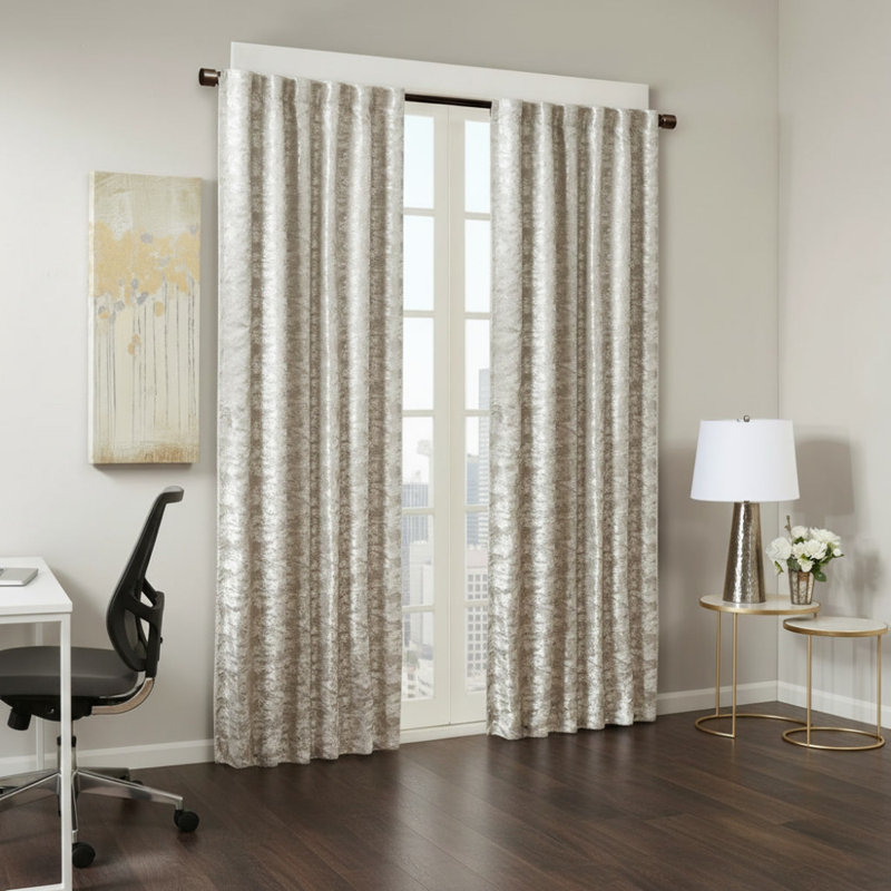 Rideau occultant avec passe-tringle Jacquard, 50" W x 108" L