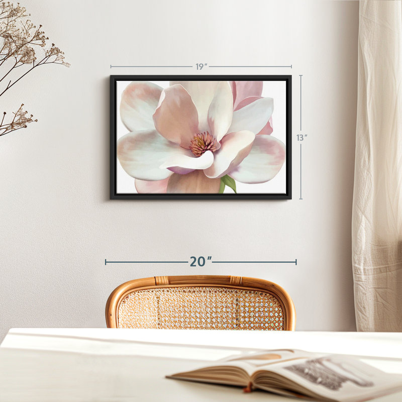 Floral et botanique «Magnolia rose», H 13 po x l 19 po
