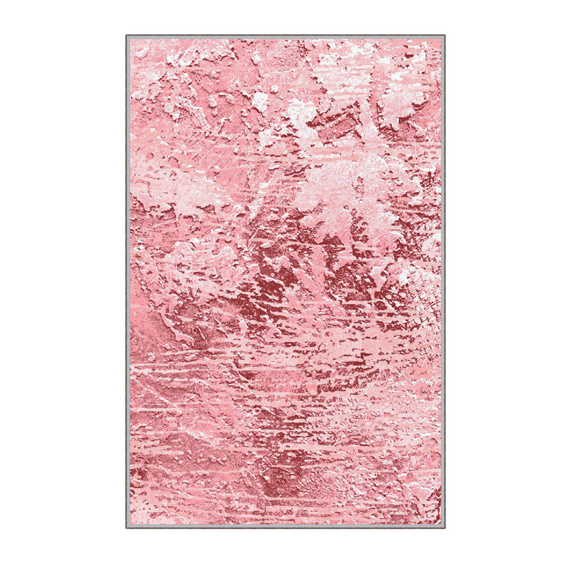 Stylish Woven Carpet, 5.6 x 7.5 Feet, 100% Polyester, 0.3 in Pile Height | Antibacterial, Non-Slip PVC Felt Dot Underside, Machine Washable | 3D Digital Printing, Durable & Easy to Maintain - Perfect for Any Room