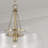 19.75" W x 20.25" H 1-Light Cloche Pendant in Aged Brass with Organic Hammered Glass