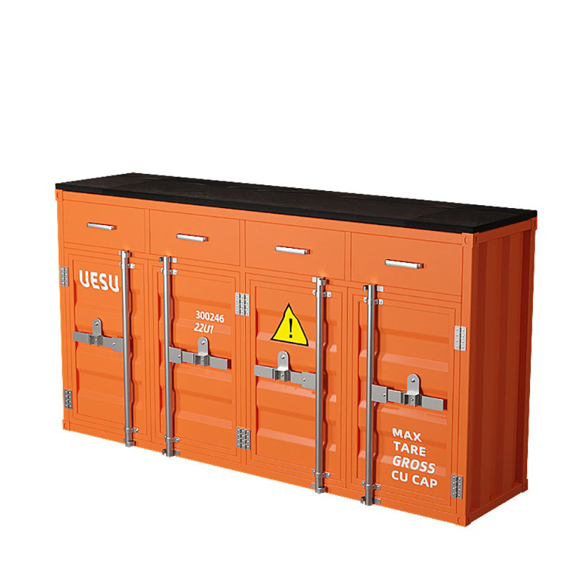 Buffet Jennier 70,86, Orange / argenté