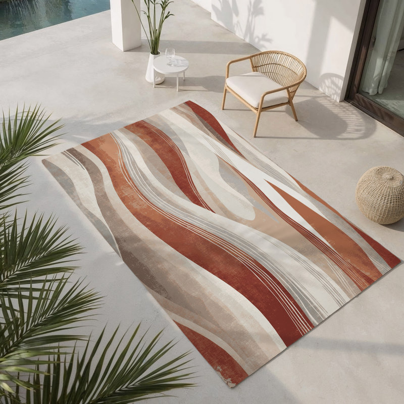 Tapis d'intérieur et d'extérieur Blush Horizons, Rectangle 1 pi 6 po x 2 pi 6 po