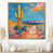 Toile avec cadre flottant or