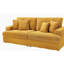 Canapé en chenille de 79,3 po de long, avec 4 coussins assortis, design élégant, canapé trois places spacieux et confortable, convenant au salon moderne, orange