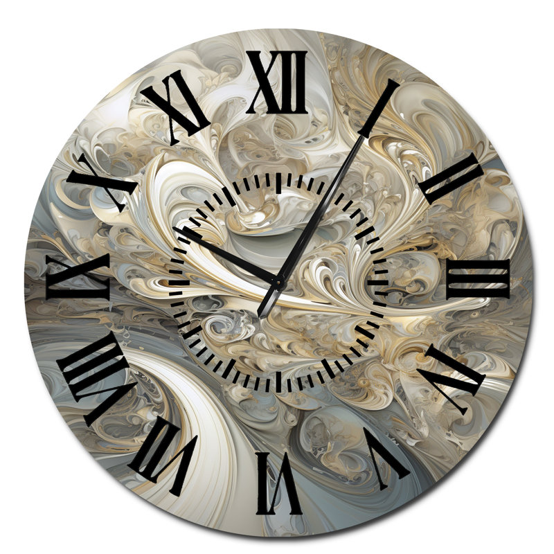 Horloge murale Fractal Whirl, Surdimensionné