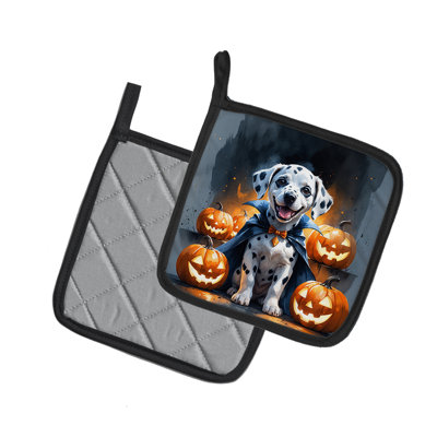 Paire de porte-casseroles Dalmatian Puppy Halloween