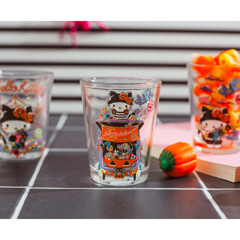 Mini-verres à liqueur Sanello Hello Kitty Halloween 2 onces | Ensemble de 4