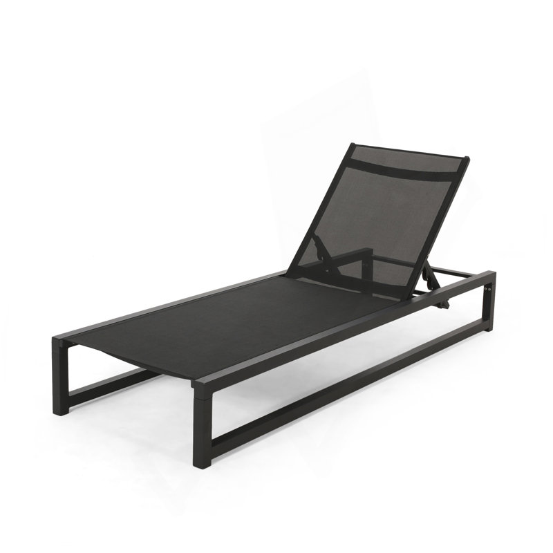 Venice Chaise Lounge, Black, Black
