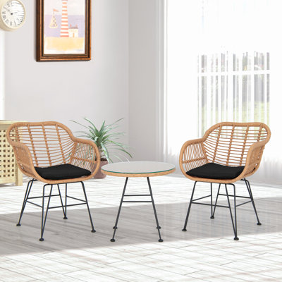 Ridgetop 2 - Person Patio Dining Set Round Table with Cushions Included
