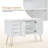 Decorah Barber Beauty Station Styling Station Makeup Vanity Cabinet for Salon