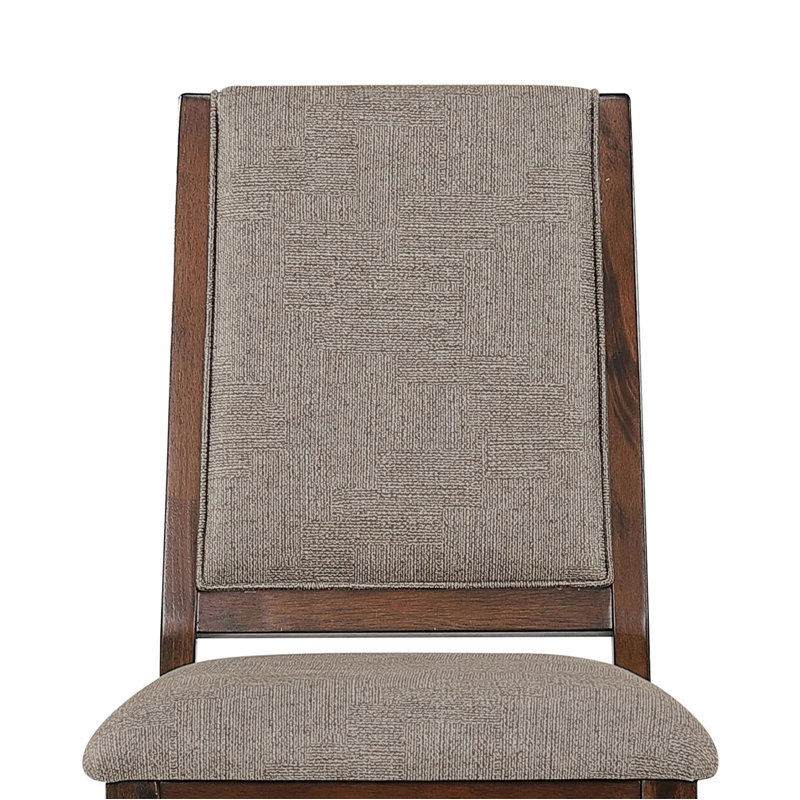 Chaise de comptoir rembourrée Allen Mango Oak (ensemble de 2)
