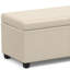 Banc de rangement rembourré en similicuir et en bois massif de 54 pouces avec plateau rabattable Gracie Mills-133229468-133229469