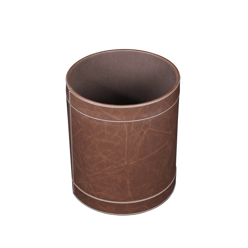 Vintage 1.3 Gallons Waste Bin, Brown