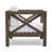 Bea Outdoor Club Chair, White Cushions, X Back Design Weathered Gray