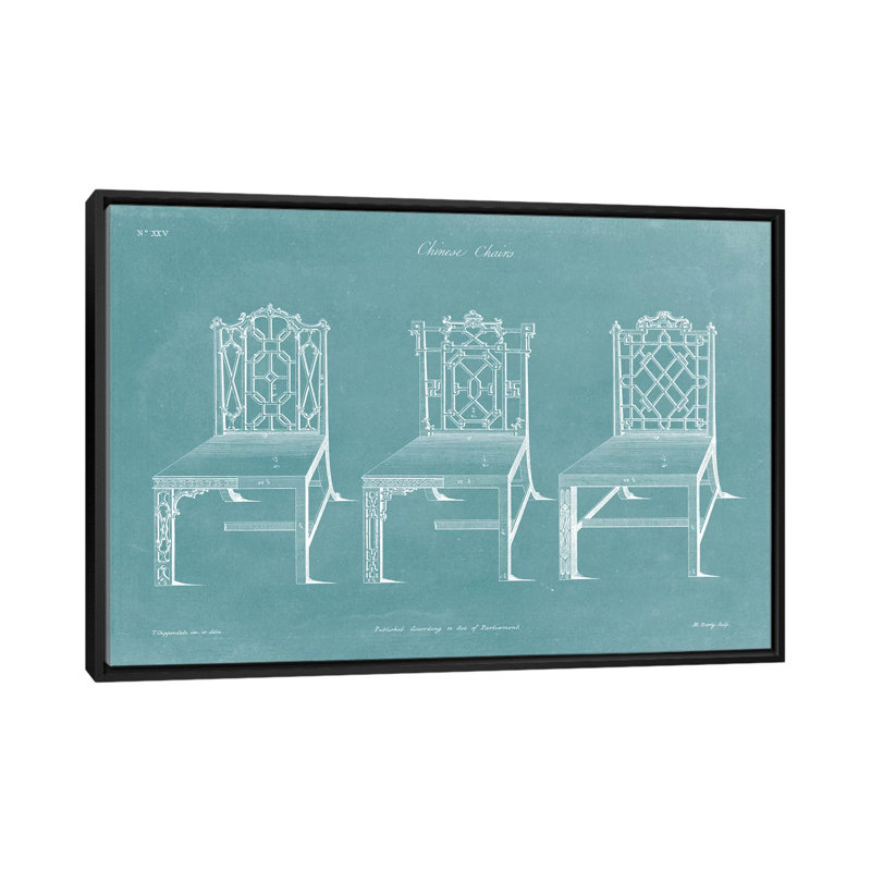 «Design for a Chair I», impression sur toile, H 18 po x l 26 po x P 1,5 po, Toile avec cadre noir, Pas de tapis