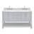 Magnolia 61" Double Bathroom Vanity in Grey, with 1.5 Italian Carrara Marble Top, Rectangle Sink-1360173968-1386649727-1386649714