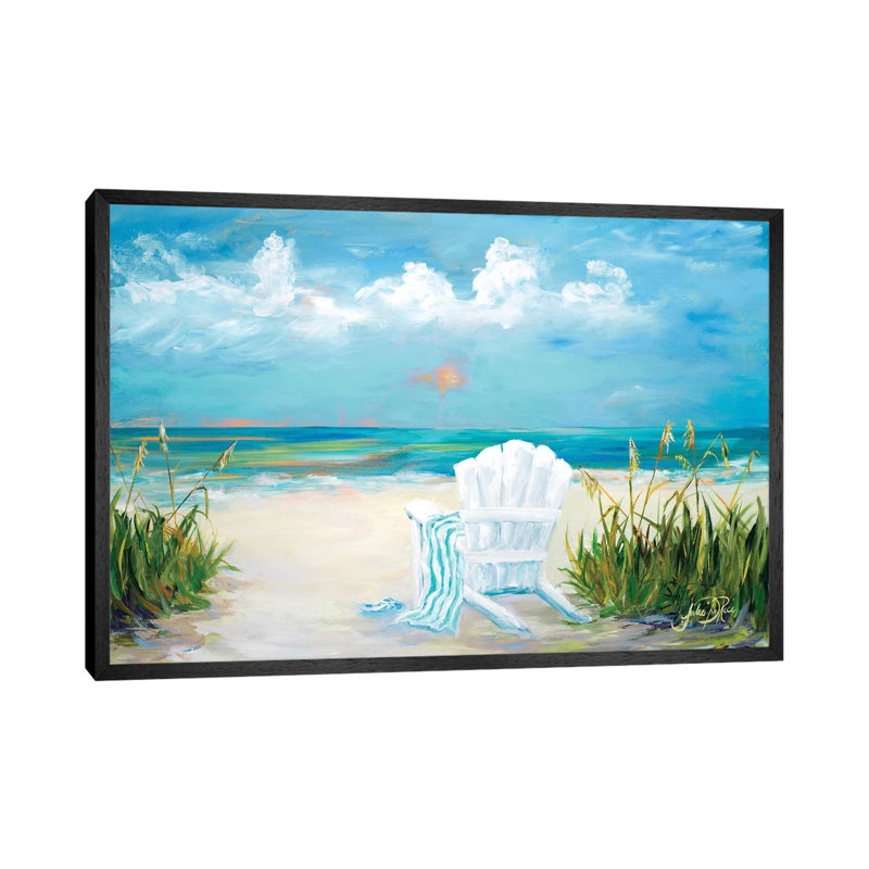 Beach Scene II by Julie Derice - Print on Canvas, Black Framed Canvas, 152.5 cm H x 101.5 cm W