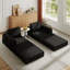 Canapé-lit convertible en velours côtelé avec coussin cylindrique Corduroy-1850107022