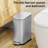 Slim Stainless Steel Trash Can With Removable Liner Bucket - Space-Saving 10L Office Garbage Bin With Silent Closing Lid (Silver Modern Design)