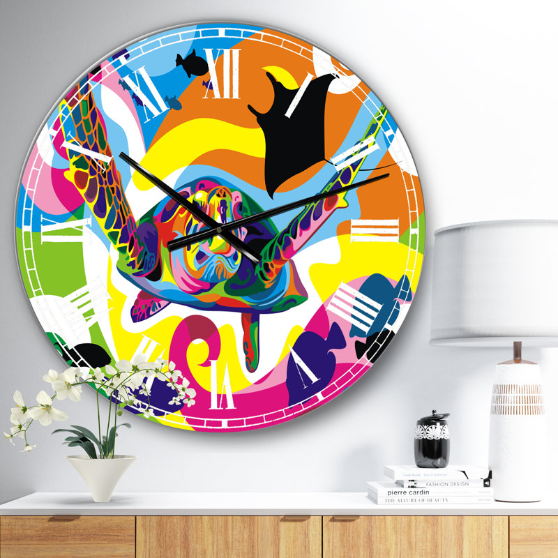Underwater - Horloge murale moderne surdimensionnée, Petit