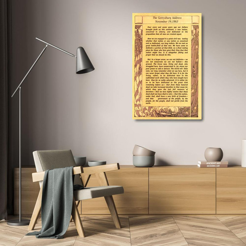Gettysburg Address, 24'' H x 16'' W