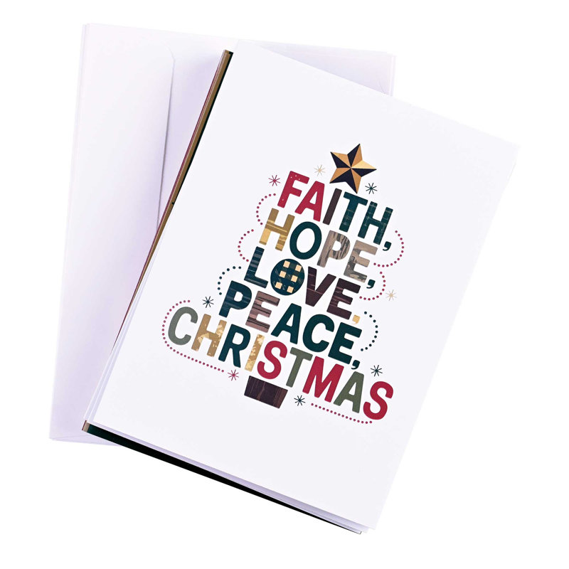 Carte de Noël Foi Espoir Amour