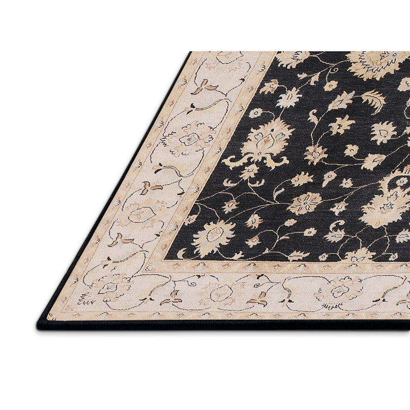 Tapis oriental noir / beige Laeff, Rectangle 4 pi x 6 pi