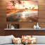 «Woman with Dark Angel Wings Modern Beach», impression sur toile tendue-672068286-685973854