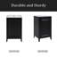 Meuble-lavabo de 20,3 po avec lavabo, tiroir fonctionnel, tablette de porte, porte à fermeture en douceur-1037655515