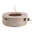 Foyer de table d'extérieur au propane de 38,19 po avec rayures verticales U_Style - foyer d'extérieur rond MGO de 50000 BTU avec brûleur en acier, contrôle de la flamme réglable, pierres de lave et housse de pluie pour le patio, la cour arrière-1794721885