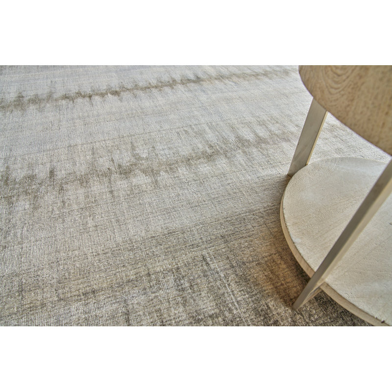 Chroma Striped Hand-Loomed Charcoal/Gray Area Rug, Rectangle 10' x 14'