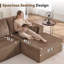 Canapé modulaire surdimensionné en tissu velours côtelé de 137 po Boneless-920158801