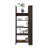 Bookcase, 5 Shelves, Dark Walnut