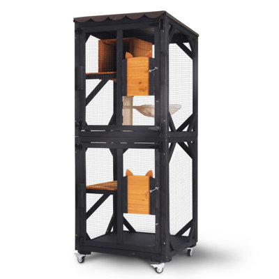Enceinte de chat mobile pour l'extérieur Catio