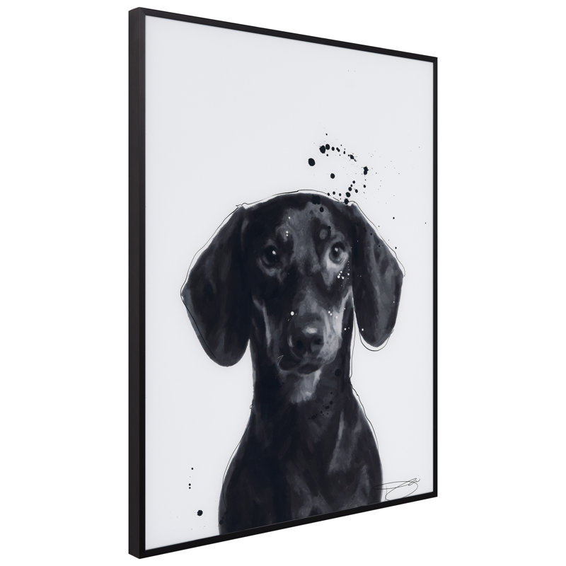 Teckel - cadre photo, impression sur verre