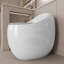 Toilette de salle de bain en céramique en forme d'œuf - blanc brillant, 1,28 chasse simple, accessoire moderne de forme blanche, chasse d'eau douce