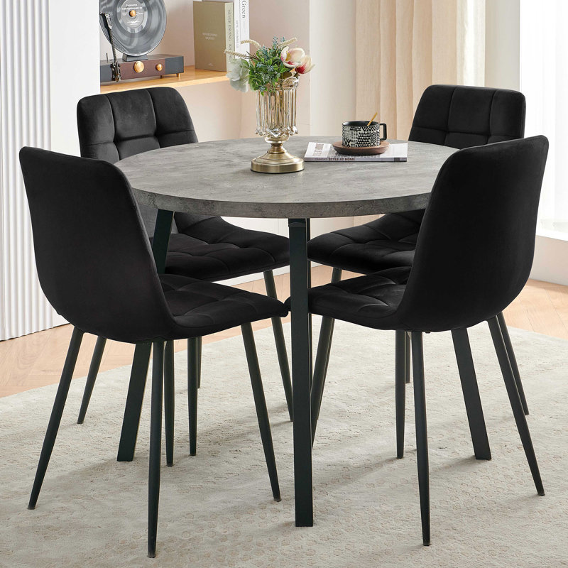 Santiago 5 - Piece Dining Set, Black