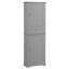 Grande armoire de rangement pour salle de bain, armoire de rangement autoportante avec tiroir et tablettes réglables, panneau de fibres à densité moyenne avec finition peinte-1499503971